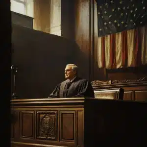 A judge in a court...